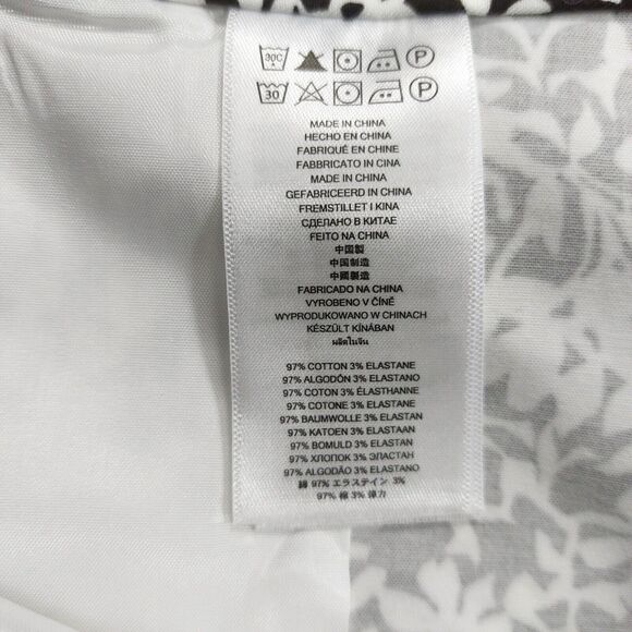 Michael Kors Pants Women’s Sz 2 Chocolate White Floral Stretch Comfort $110 - Picture 8 of 14